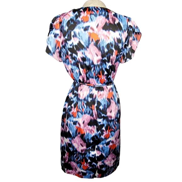 Banana Republic Faux Wrap Colorful Dress Size 4 - Picture 2 of 5